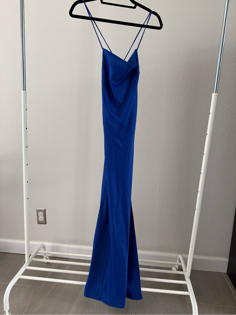 Meshki Sydney Straight Neck Slip Maxi Dress - Cobalt Blue